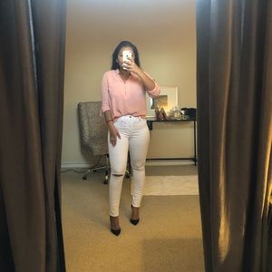 Peach blouse
